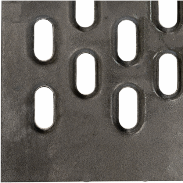 Lochblech, Ovallöcher quadratisch, Loch 26x60mm, Abstand 97x120mm Lochblech, Ovallöcher quadratisch, Loch 26x60mm, Abstand 97x120mm