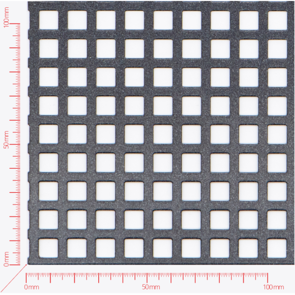 Lochblech, Vierecklöcher in Reihen, Loch 8x8mm, Abstand 12mm Lochblech, Vierecklöcher in Reihen, Loch 8x8mm, Abstand 12mm