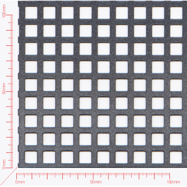 Lochblech, Vierecklöcher in Reihen, Loch 8x8mm, Abstand 12mm Lochblech, Vierecklöcher in Reihen, Loch 8x8mm, Abstand 12mm
