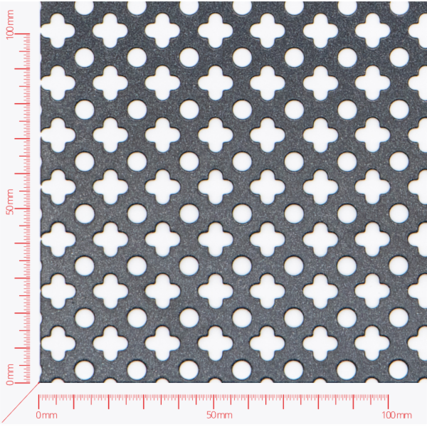 Stahlblech, Punklöcher dekorativ, Kreuzchen, 10x10mm Stahlblech, Punklöcher dekorativ, Kreuzchen, 10x10mm