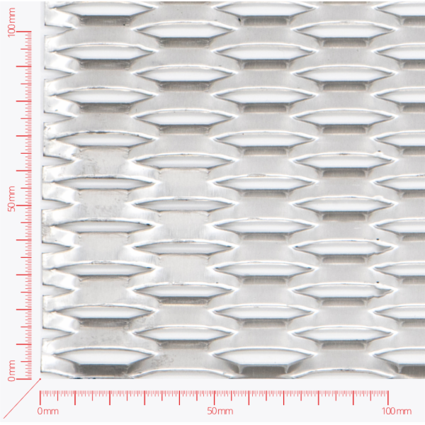 POWER Streckmetall, Masche sechskant, Länge 47mm, Breite 13mm, Brücke 5mm POWER Streckmetall, Masche sechskant, Länge 47mm, Breite 13mm, Brücke 5mm