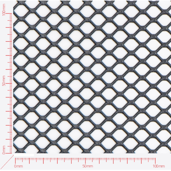 Streckmetall, Masche Vierecklöcher gewalzt, Länge 16mm, Breite 12mm, Brücke 1,5mm Streckmetall, Masche Vierecklöcher gewalzt, Länge 16mm, Breite 12mm, Brücke 1,5mm