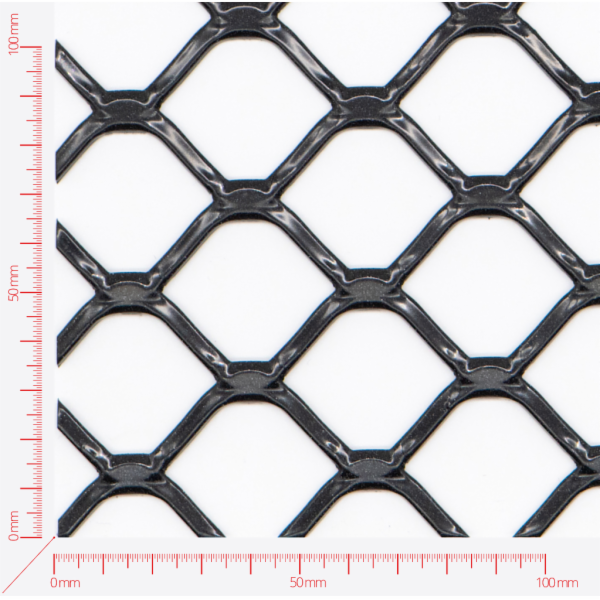 Streckmetall, Masche Vierecklöcher gewalzt, Länge 50mm, Breite 37mm, Brücke 4,5mm Streckmetall, Masche Vierecklöcher gewalzt, Länge 50mm, Breite 37mm, Brücke 4,5mm