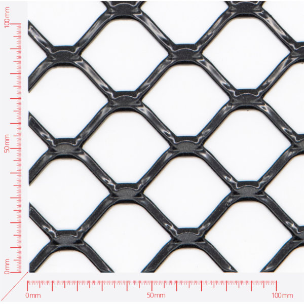 Streckmetall, Masche Vierecklöcher gewalzt, Länge 50mm, Breite 37mm, Brücke 4,5mm Streckmetall, Masche Vierecklöcher gewalzt, Länge 50mm, Breite 37mm, Brücke 4,5mm