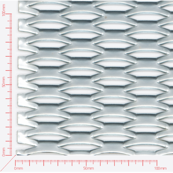 Streckmetall, Masche sechskant, Länge 47mm, Breite 13mm, Brücke 5mm Streckmetall, Masche sechskant, Länge 47mm, Breite 13mm, Brücke 5mm