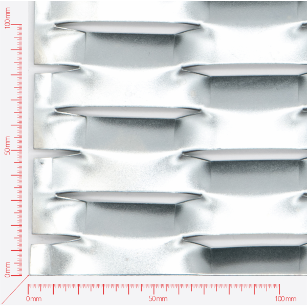 EXPRESSION Streckmetall, Masche sechskant, Länge 100mm, Breite 35mm, Brücke 15mm EXPRESSION Streckmetall, Masche sechskant, Länge 100mm, Breite 35mm, Brücke 15mm