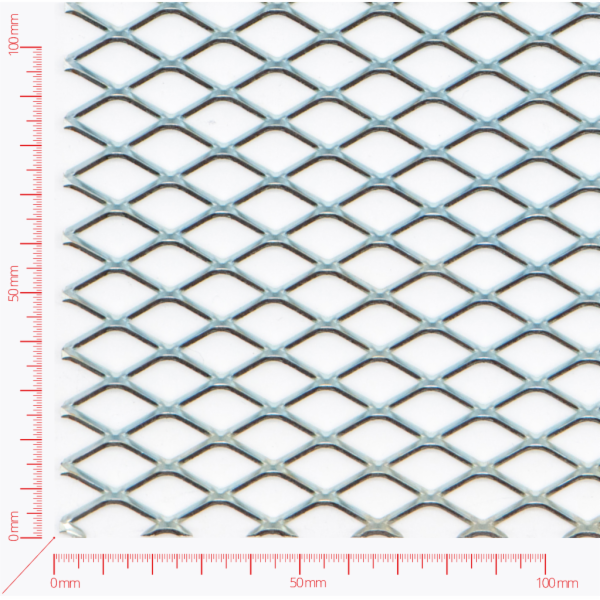 Streckmetall, Masche rautenlöcher, Länge 22mm, Breite 12mm, Brücke 2mm Streckmetall, Masche rautenlöcher, Länge 22mm, Breite 12mm, Brücke 2mm