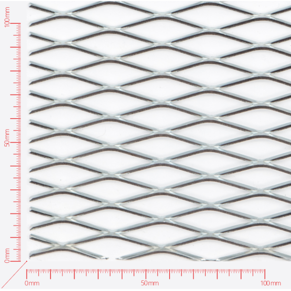 Streckmetall, Masche rautenlöcher, Länge 42mm, Breite 12mm, Brücke 2,5mm Streckmetall, Masche rautenlöcher, Länge 42mm, Breite 12mm, Brücke 2,5mm