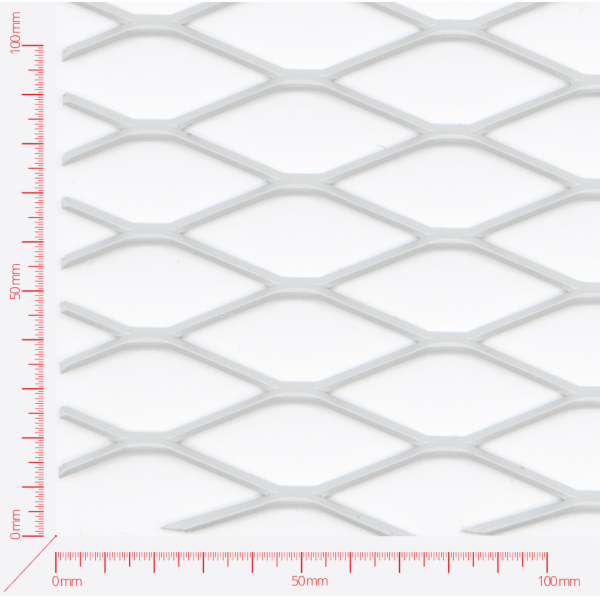 Streckmetall, Masche rautenlöcher, Länge 62mm, Breite 21mm, Brücke 2,5mm Streckmetall, Masche rautenlöcher, Länge 62mm, Breite 21mm, Brücke 2,5mm
