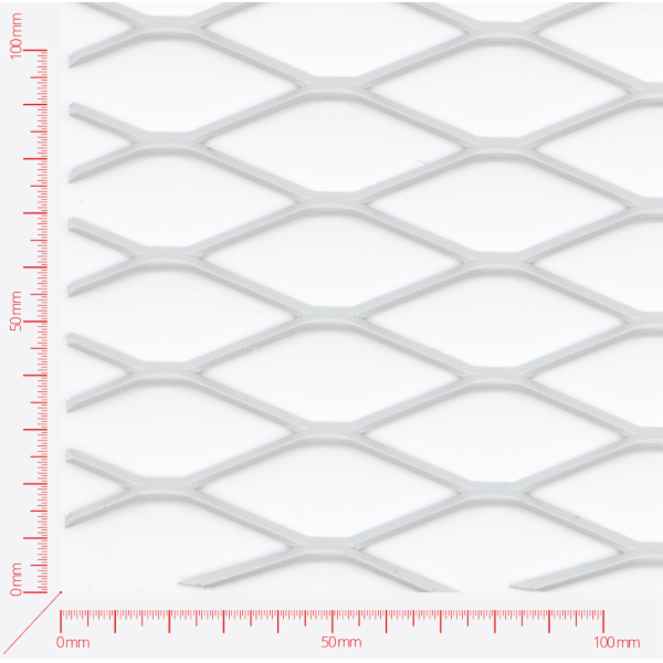 Streckmetall, Masche rautenlöcher, Länge 62mm, Breite 21mm, Brücke 2,5mm Streckmetall, Masche rautenlöcher, Länge 62mm, Breite 21mm, Brücke 2,5mm