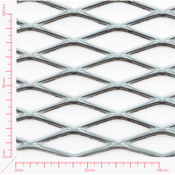 Streckmetall, Masche rautenlöcher, Länge 62,5mm, Breite 20mm, Brücke 3mm Streckmetall, Masche rautenlöcher, Länge 62,5mm, Breite 20mm, Brücke 3mm