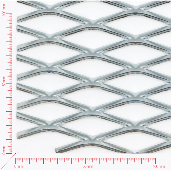 Streckmetall, Masche rautenlöcher, Länge 62,5mm, Breite 20mm, Brücke 4mm Streckmetall, Masche rautenlöcher, Länge 62,5mm, Breite 20mm, Brücke 4mm