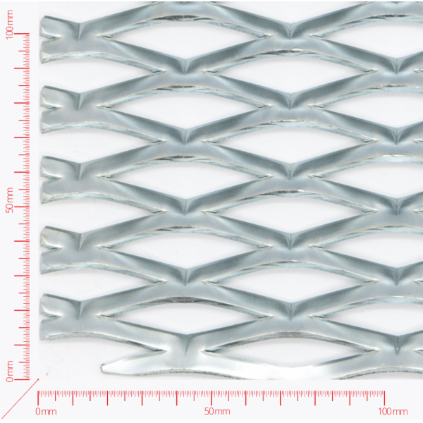 Streckmetall, Masche rautenlöcher, Länge 62,5mm, Breite 20mm, Brücke 6mm Streckmetall, Masche rautenlöcher, Länge 62,5mm, Breite 20mm, Brücke 6mm