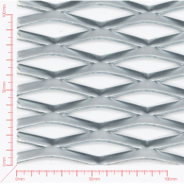 Streckmetall, Masche rautenlöcher, Länge 62,5mm, Breite 23mm, Brücke 7mm Streckmetall, Masche rautenlöcher, Länge 62,5mm, Breite 23mm, Brücke 7mm