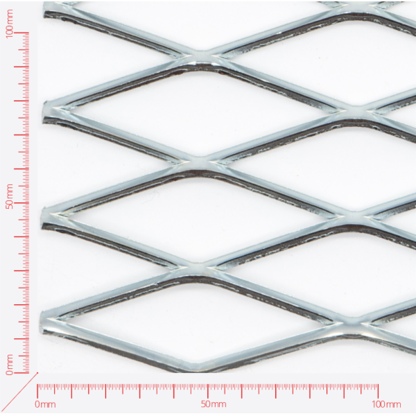 Streckmetall, Masche rautenlöcher, Länge 90mm, Breite 31,5mm, Brücke 4mm Streckmetall, Masche rautenlöcher, Länge 90mm, Breite 31,5mm, Brücke 4mm