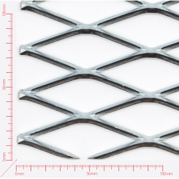 Streckmetall, Masche rautenlöcher, Länge 90mm, Breite 31,5mm, Brücke 4mm Streckmetall, Masche rautenlöcher, Länge 90mm, Breite 31,5mm, Brücke 4mm
