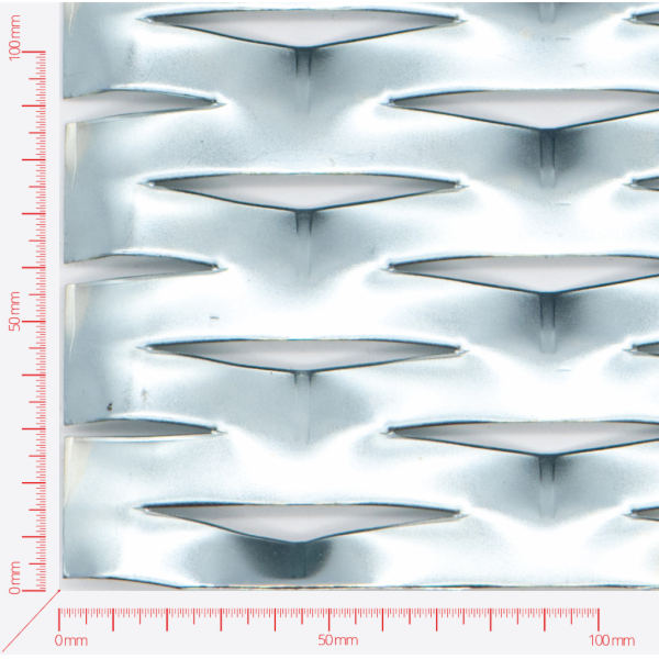 FLEXIBILITY Streckmetall, Masche rautenlöcher, Länge 90mm, Breite 32mm, Brücke 13mm FLEXIBILITY Streckmetall, Masche rautenlöcher, Länge 90mm, Breite 32mm, Brücke 13mm