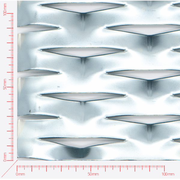 FLEXIBILITY Streckmetall, Masche rautenlöcher, Länge 90mm, Breite 32mm, Brücke 13mm FLEXIBILITY Streckmetall, Masche rautenlöcher, Länge 90mm, Breite 32mm, Brücke 13mm