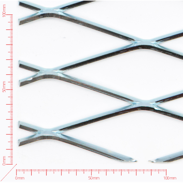 Streckmetall, Masche rautenlöcher, Länge 125mm, Breite 40mm, Brücke 9mm Streckmetall, Masche rautenlöcher, Länge 125mm, Breite 40mm, Brücke 9mm