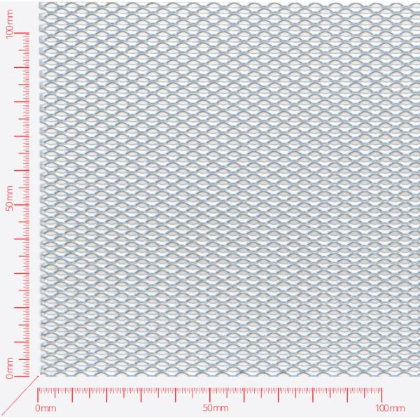 Streckmetall, Masche rautenlöcher, Länge 6mm, Breite 3,4mm, Brücke 1mm Streckmetall, Masche rautenlöcher, Länge 6mm, Breite 3,4mm, Brücke 1mm