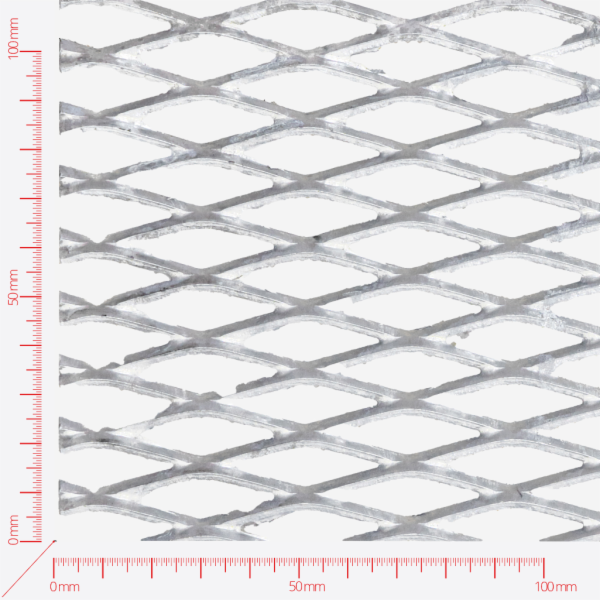 Streckmetall, Masche rautenlöcher, Länge 43mm, Breite 13mm, Brücke 3mm Streckmetall, Masche rautenlöcher, Länge 43mm, Breite 13mm, Brücke 3mm
