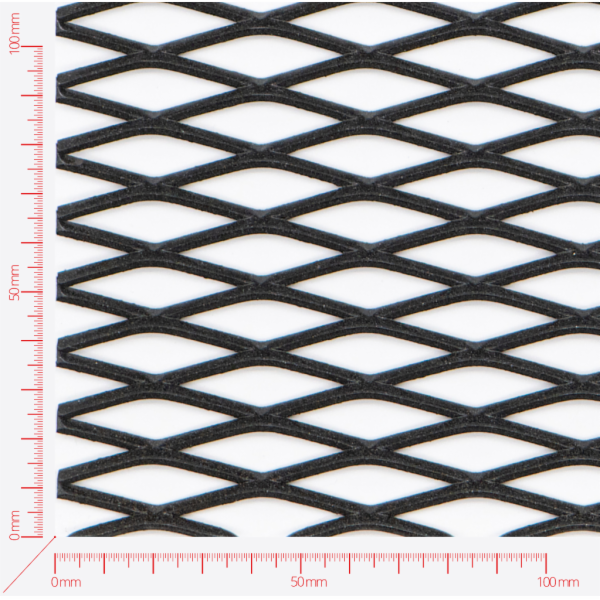 Streckmetall, Masche rautenlöcher, Länge 43mm, Breite 13mm, Brücke 3mm